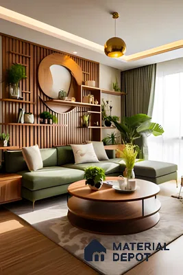 Wabi-Sabi Inspired Living Room with Minimalist Japanese Design | Material Depot