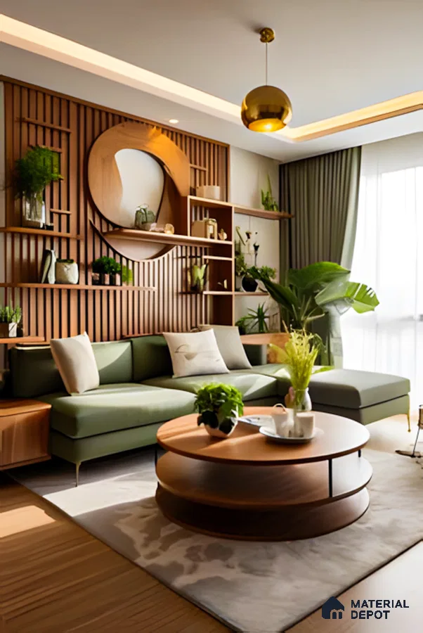 Wabi-Sabi Inspired Living Room with Minimalist Japanese Design | Material Depot