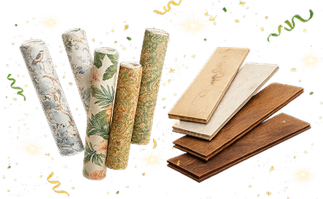 Free wallpaper and wooden flooring