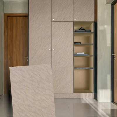 Closeup application image of Wardrobe containing Fabric Laminates