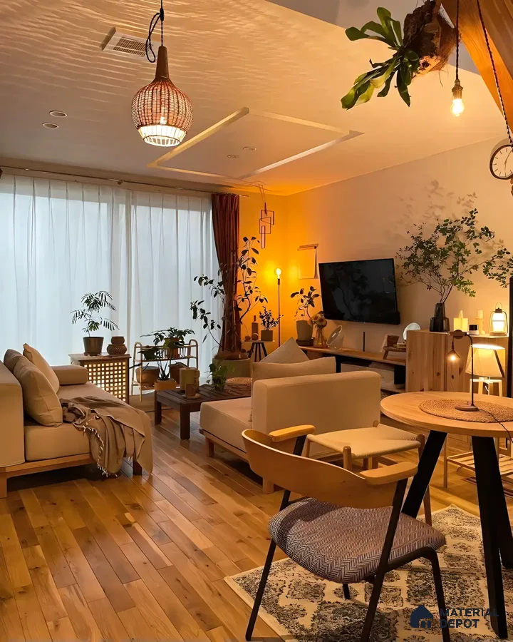 Warm and Cozy Scandinavian-Style Living Room | Material Depot