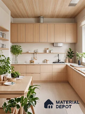 Warm and Inviting Japandi Kitchen | Material Depot