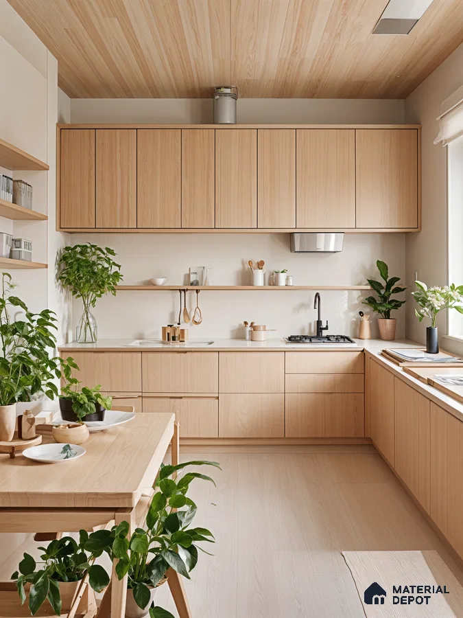 Warm and Inviting Japandi Kitchen | Material Depot
