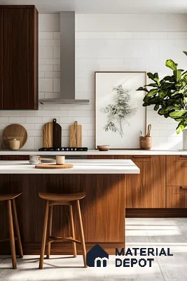 Warm And Inviting Kitchen With Wooden Features | Material Depot