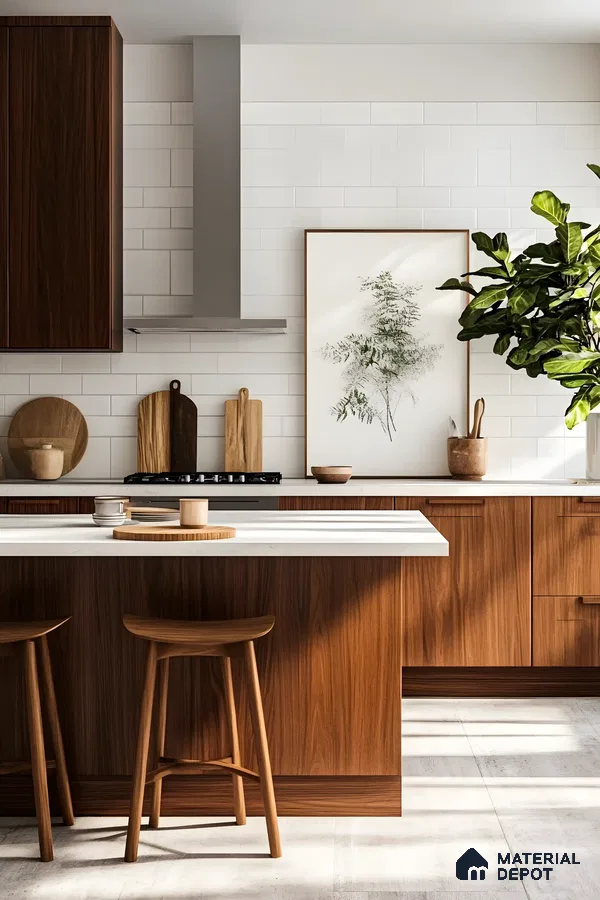 Warm And Inviting Kitchen With Wooden Features | Material Depot