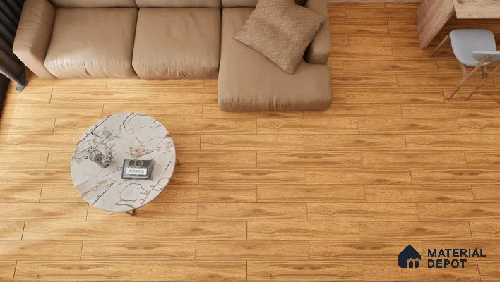 Wooden Floor Tile TL 04813 Plank Scape Pineway 1200 x 200 mm Vitrified Matte Finish - 9 mm | Random Design | Suitable for Living Room, Bedroom, Kitchen, Bathroom