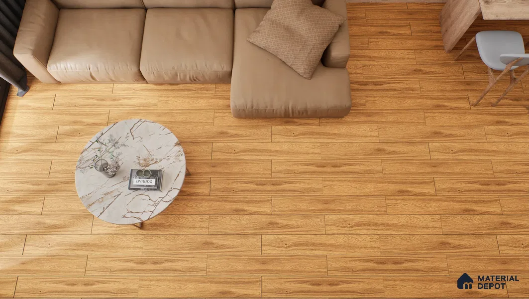 Wooden Floor Tile TL 04813 Plank Scape Pineway 1200 x 200 mm Vitrified Matte Finish - 9 mm | Random Design | Suitable for Living Room, Bedroom, Kitchen, Bathroom