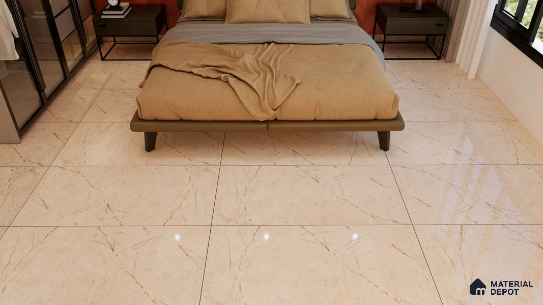 TL 01014 Sevellia Crema 1200x600 mm Glossy Finish Vitrified Wall & Floor Tile - 9 mm
