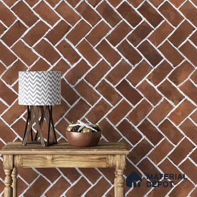 A close-up of a 3D Red Brick Wallpaper for Home and Office 19.6 Inches(W) x 420 Inches(H) Atarangi Series 3D Patterned - 57 Sq. Ft. with a finish available at Material Depot in Bangalore