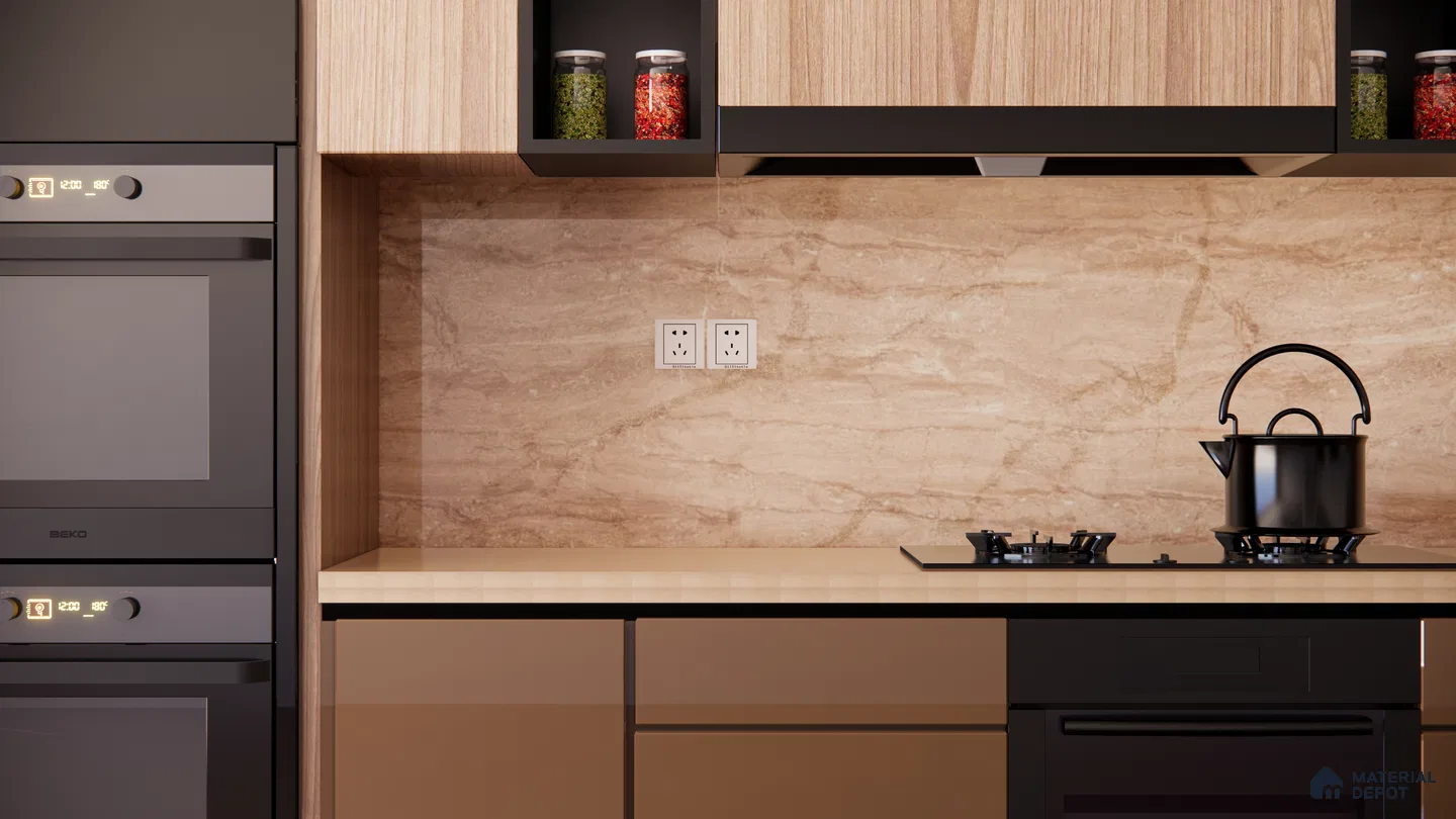 Warm Sandstone Look Backsplash Tile for Contemporary Kitchens | Material Depot