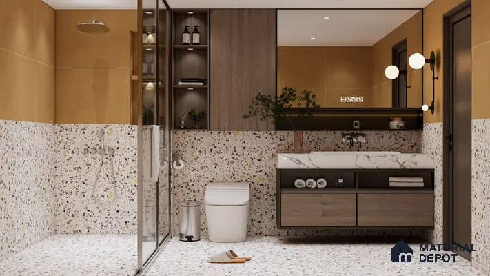 Stone Look Wall & Floor Tile TL 09026 | Matte Finish 4 ft x 2 ft Vitrified Tile - 9 mm | Suitable For Kitchen, Bathroom, Bedroom & Office