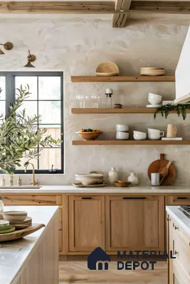 Warm Toned Wooden Kitchen Design | Material Depot