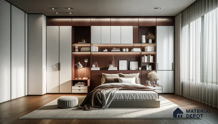Warm Wood Tones Dominate a Serene and Contemporary Bedroom Design | Material Depot