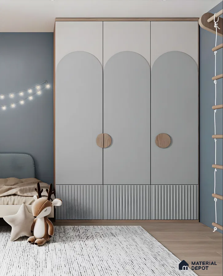 Whimsical Arched Wardrobe for a Kid's Room | Material Depot