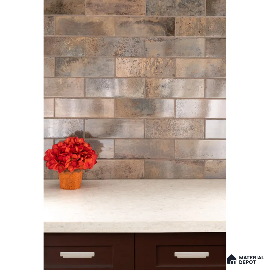 White and Brown Harmony with Vibrant Accent | Material Depot