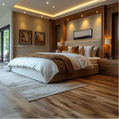 Closeup application image of Warm Wooden Tiles