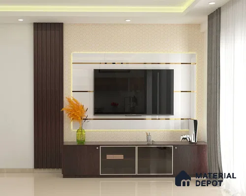 Spacious Wooden TV Unit