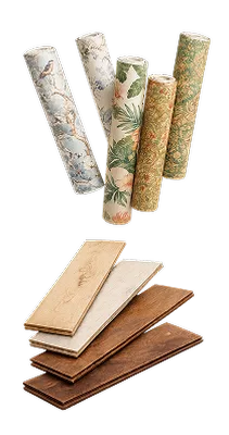 Free wallpaper and wooden flooring