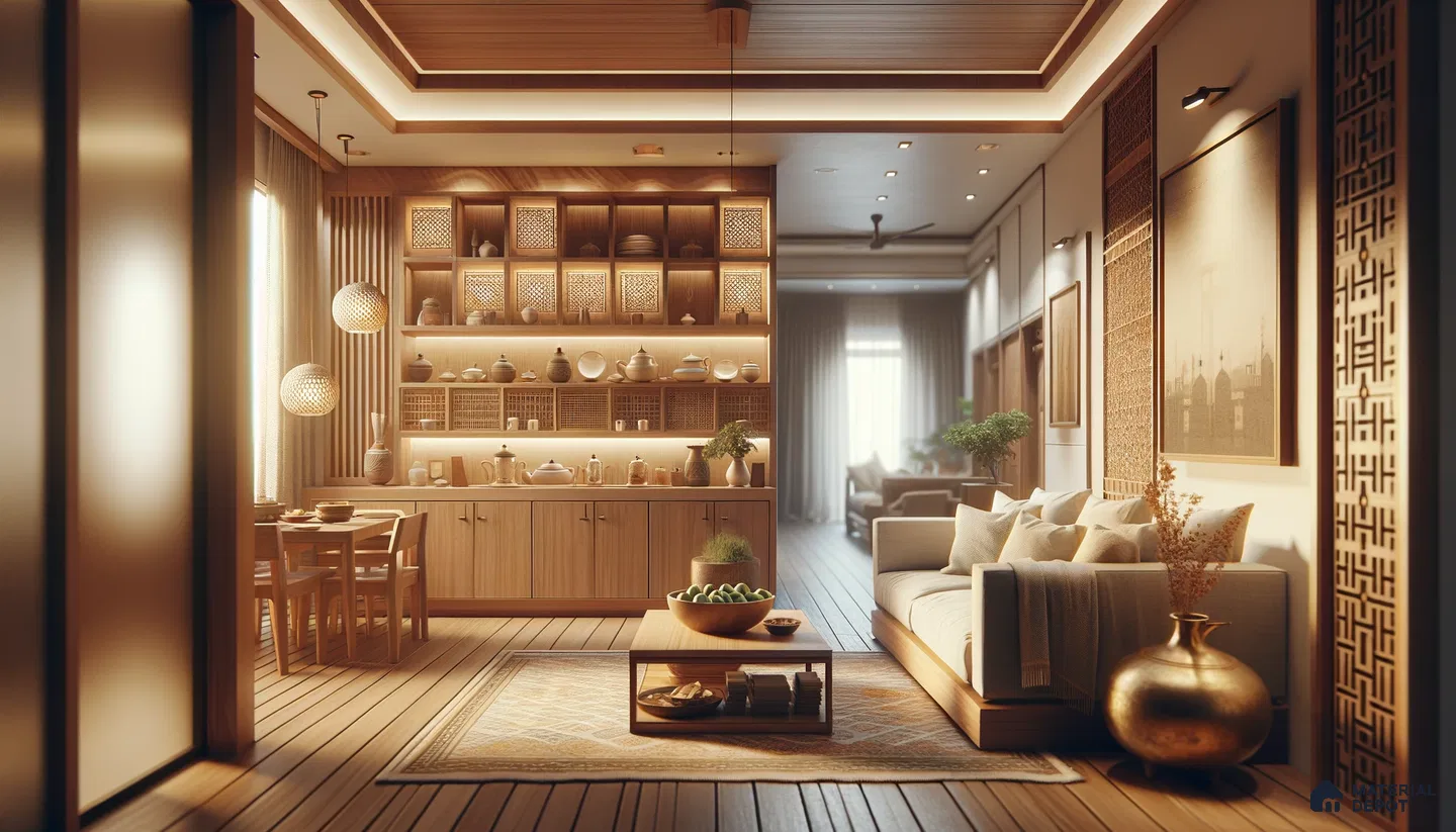 Zen-Inspired Classical Retreat Balancing Wood Elements with Soft Textures | Material Depot