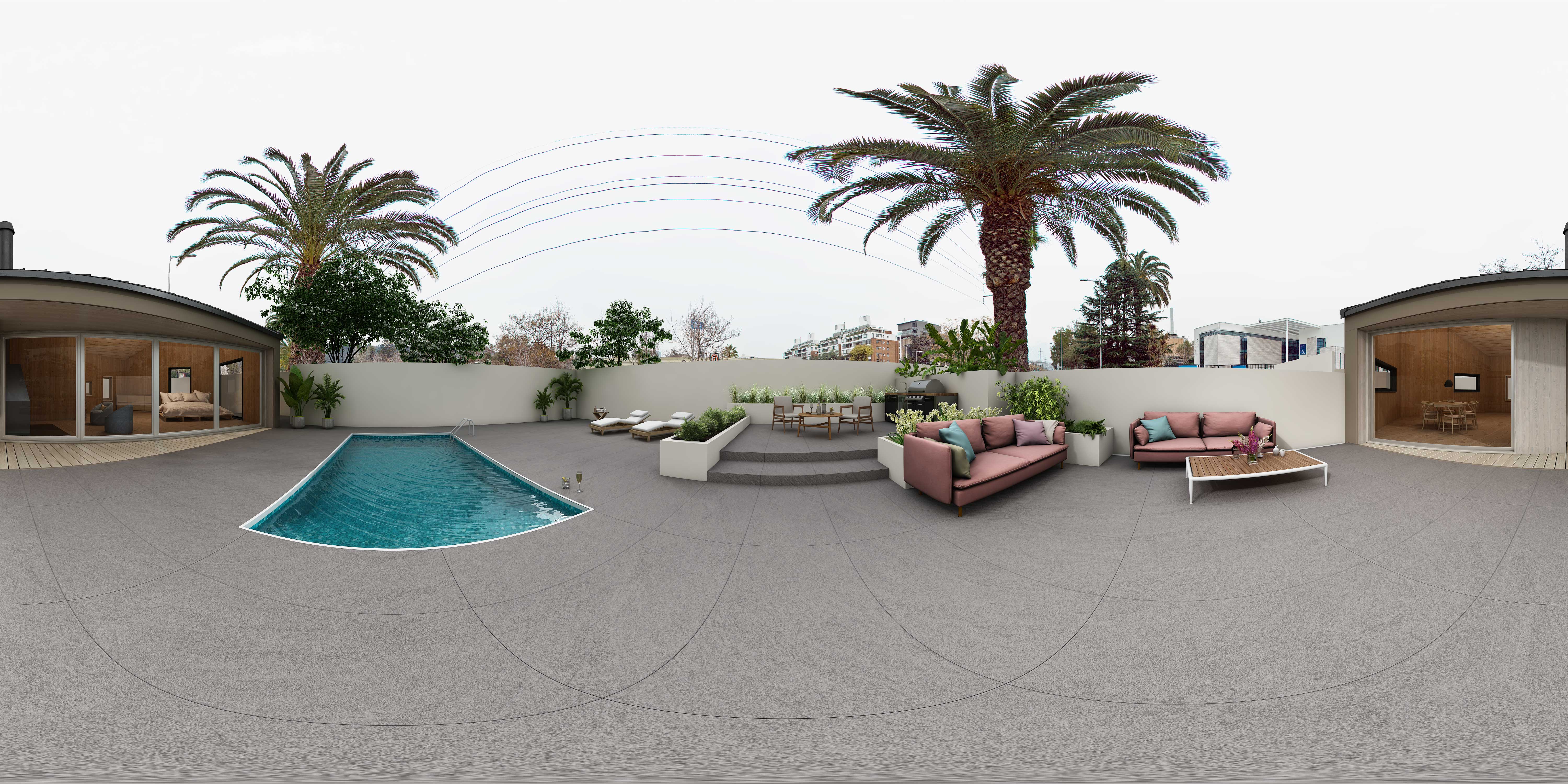 Stone Floor Tile TL 06835 B Vesta Ash Grey 2 ft x 2 ft Matte Finish Vitrified Tile - 9 mm | 16 Random Design  | Suitable For Bathroom, Terrace & Balcony