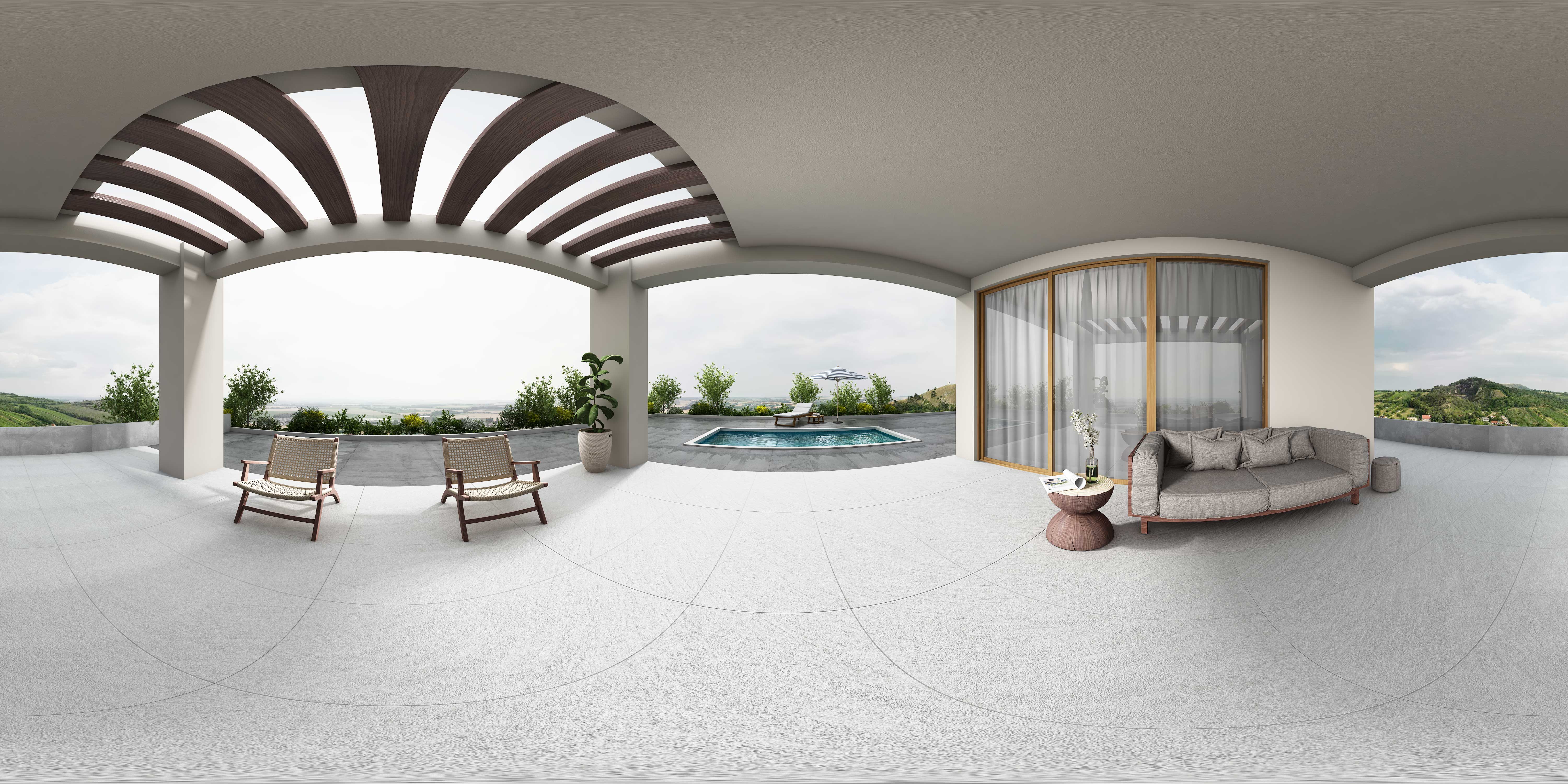 Stone Floor Tile TL 06835 Vesta Smooth Flow 2 ft x 2 ft Matte Finish Vitrified Tile - 9 mm | 16 Random Design | Suitable For Bathroom, Terrace & Balcony