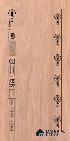 Oroply PL 00037 8 x 4 ft Shield MR Grade | IS 303 MR Certified Plywood - 16 mm | Warranty - 10 Years