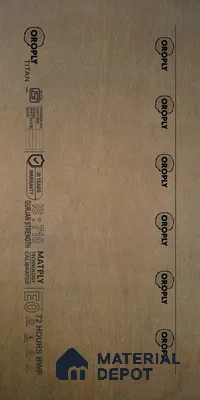 Oroply PL 00070 7 x 4 ft Titan BWP Grade | IS 5509 FR Certified Plywood - 8 mm | Warranty - 30 Years