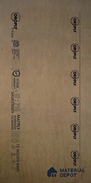 Oroply PL 00070 7 x 4 ft Titan BWP Grade | IS 5509 FR Certified Plywood - 8 mm | Warranty - 30 Years
