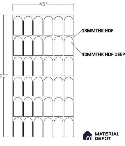 Duco Paintable Symmetry HDHMR Panel 8 ft x 4 ft - 18 mm