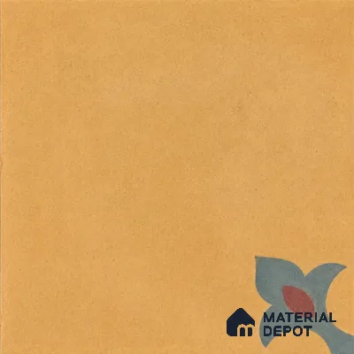 Athangudi Handmade Center Tile TL 10878 Ochre Heritage Knot 10 x 10 inch Concrete Pearl Finish - 18 mm | Suitable for Indoor Flooring in Living Room, Bedroom, Dining Area & Foyer