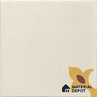 Athangudi Handmade Center Tile TL 10878 C Ivory Gold Knot 10 x 10 inch Concrete Pearl Finish - 18 mm | Suitable for Indoor Flooring in Living Room, Bedroom, Dining Area & Foyer