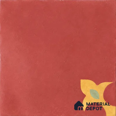 Athangudi Handmade Center Tile TL 10878 D Rust Gold Knot 10 x 10 inch Concrete Pearl Finish - 18 mm | Suitable for Indoor Flooring in Living Room, Bedroom, Dining Area & Foyer
