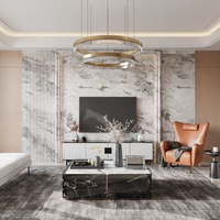 Marble Louvers for TV Unit